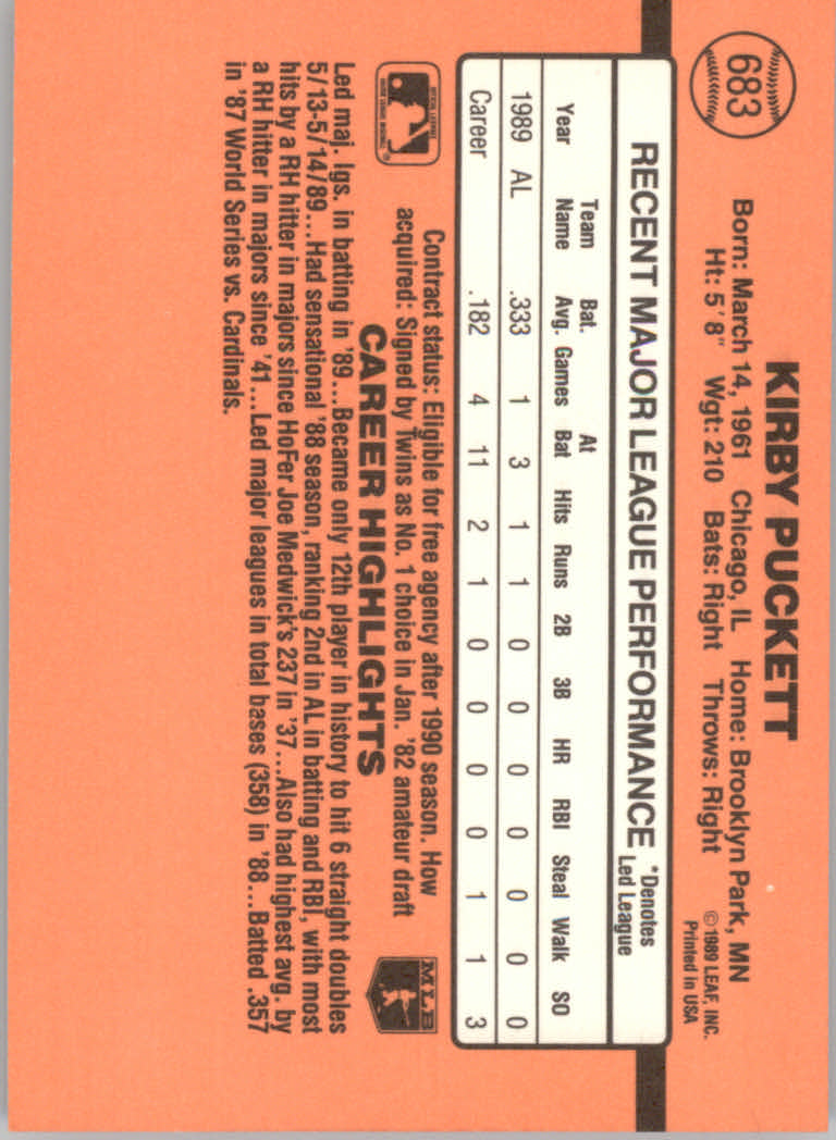 1990 Donruss Baseball "Main Set" Cards #481 to #716 - Picture 405 of 493