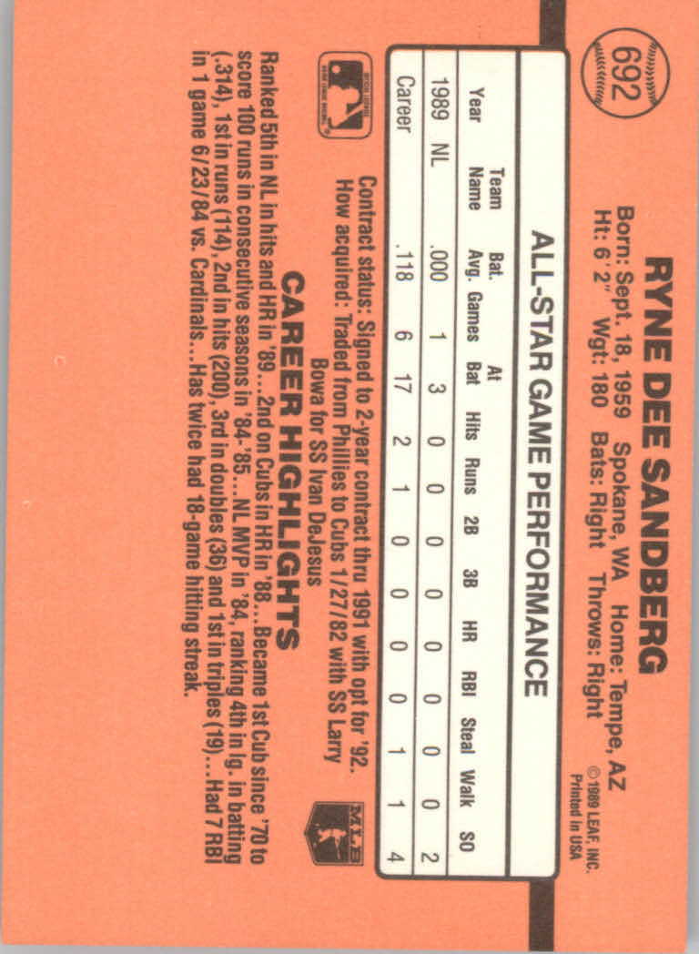 1990 Donruss Baseball "Main Set" Cards #481 to #716 - Picture 427 of 493