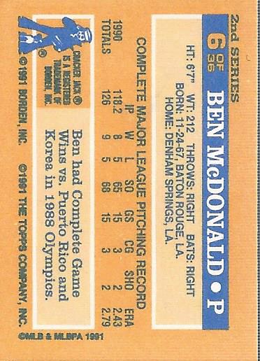 1991 Topps Cracker Jack II Baseball Card Pick - Bild 5 von 31