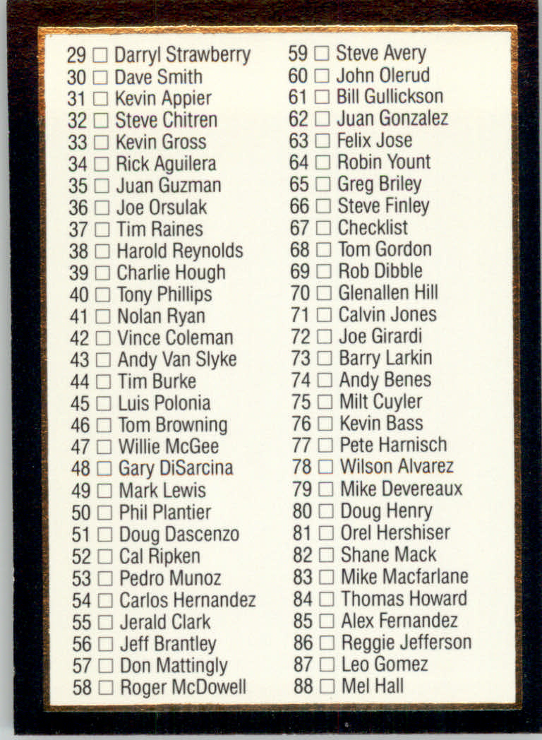 1992 Leaf Baseball "Black Gold" Parallel Cards #1 to #264 - Bild 76 von 262
