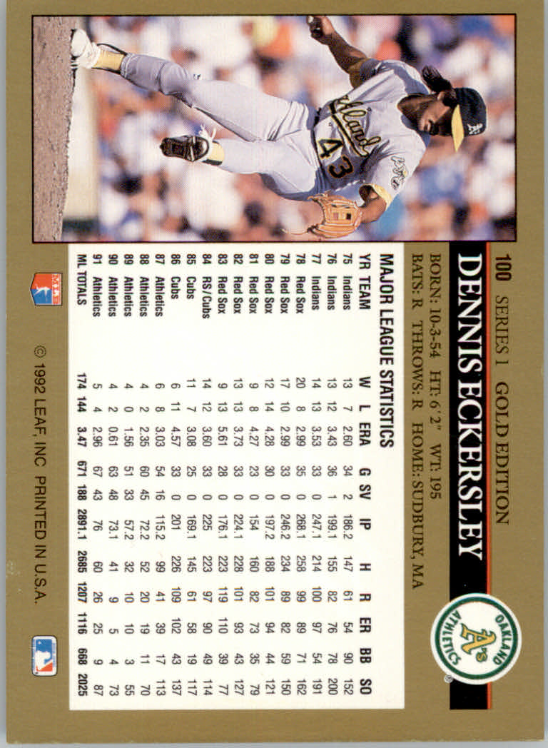 1992 Leaf Baseball "Black Gold" Parallel Cards #1 to #264 - Bild 105 von 262