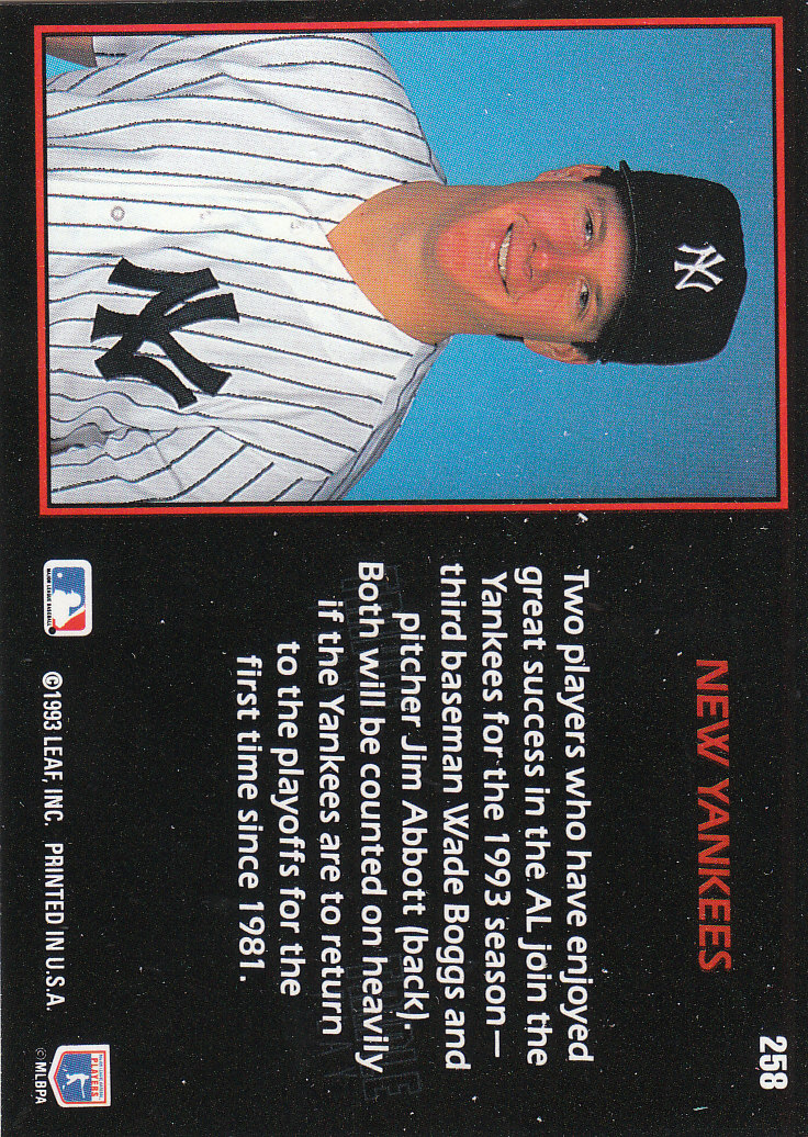 1993 Triple Play (Donruss) Baseball "Main Set" Cards #151 to #264 - Picture 209 of 219