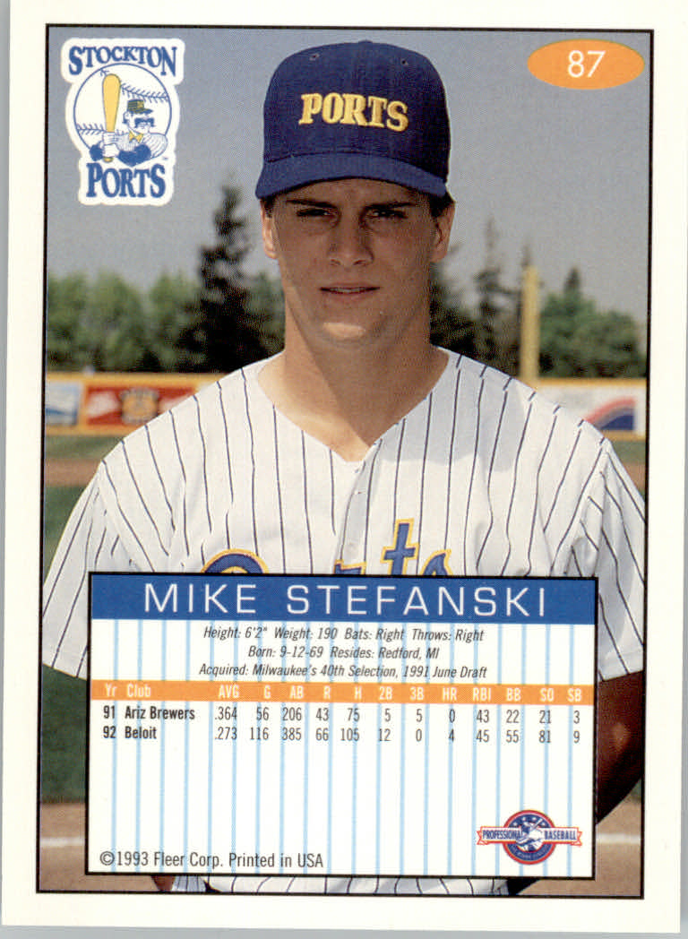 1993-94 Excel (Fleer) Minor League Baseball "Main Set" Cards #1 to #150 - Picture 175 of 298