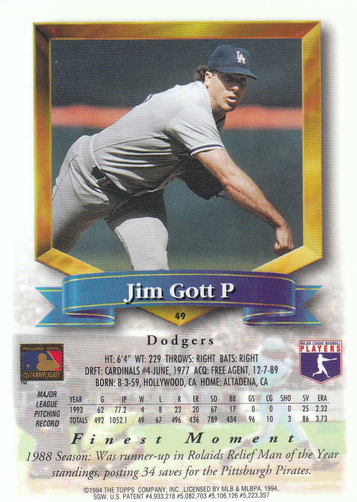 1994 Finest Baseball - Picture 41 of 311