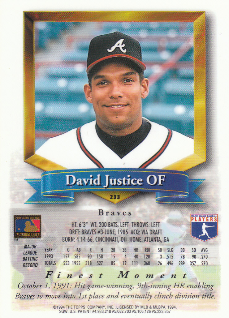1994 Finest Baseball - Picture 231 of 311