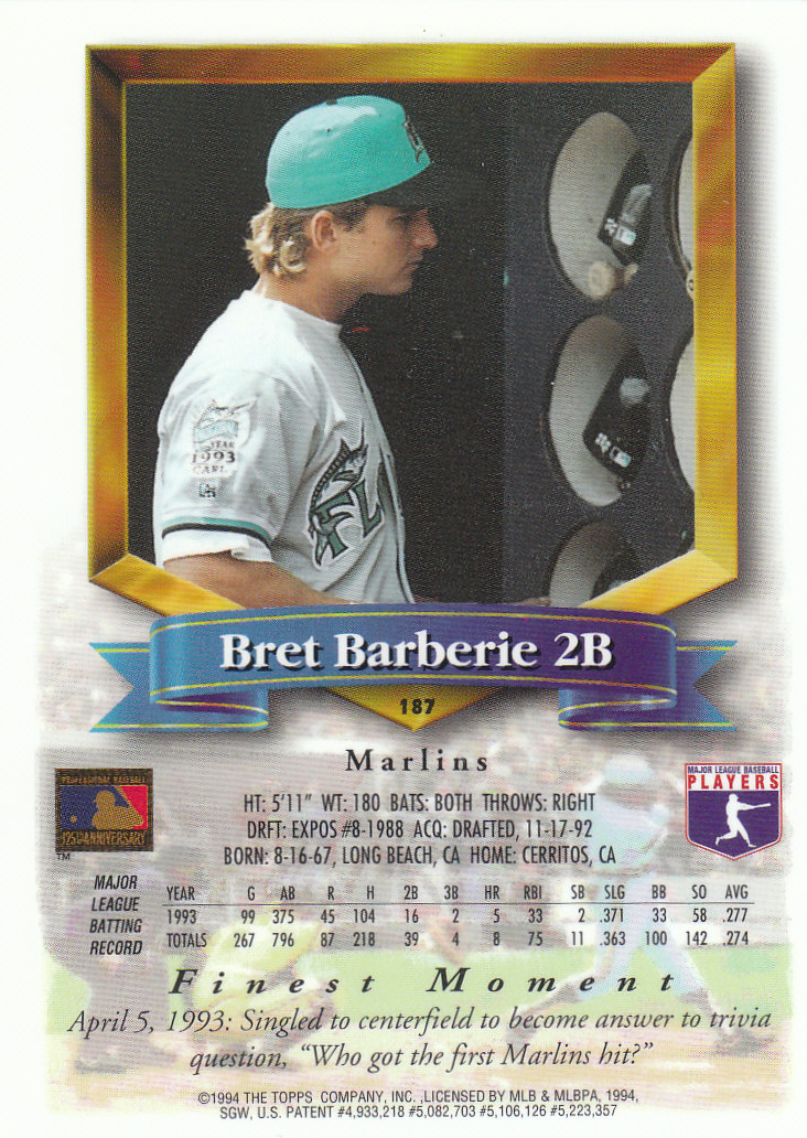 1994 Finest Baseball - Picture 309 of 311
