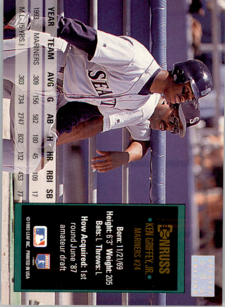 1994 Donruss Baseball "Special Edition" Insert Cards - Picture 9 of 199