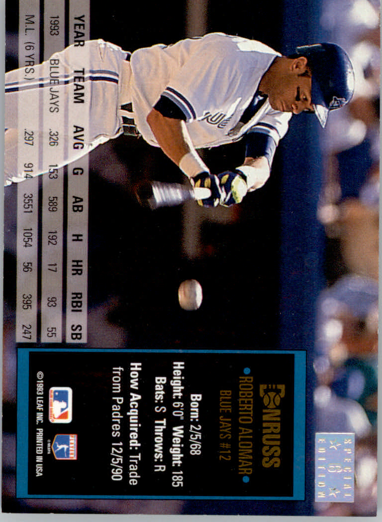 1994 Donruss Baseball "Special Edition" Insert Cards - Picture 13 of 199