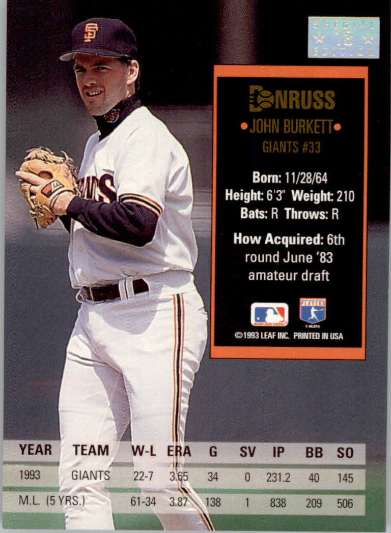 1994 Donruss Baseball "Special Edition" Insert Cards - Picture 27 of 199