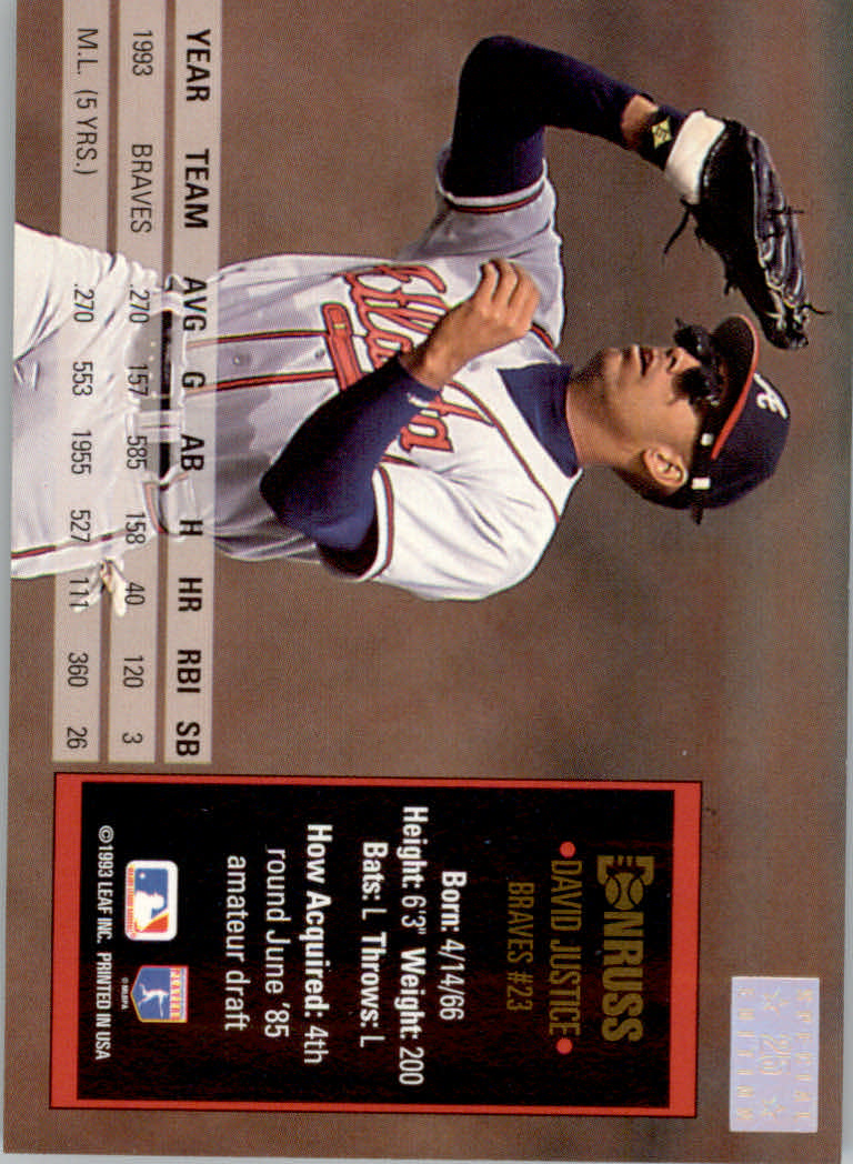 1994 Donruss Baseball "Special Edition" Insert Cards - Picture 51 of 199