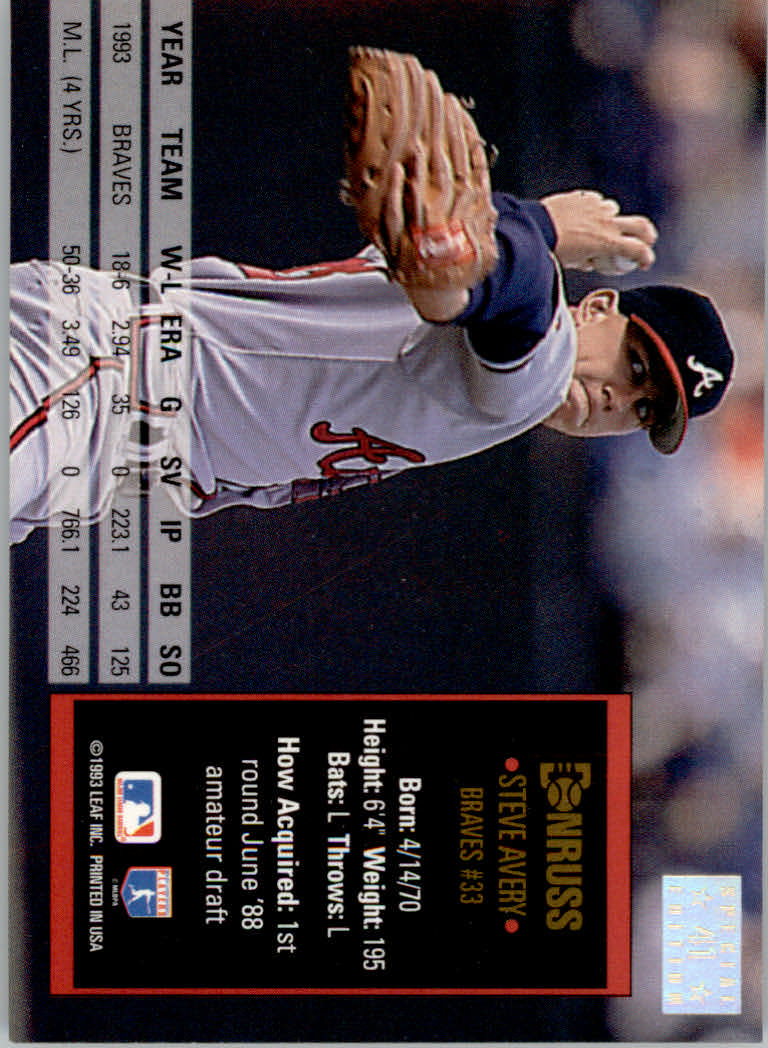 1994 Donruss Baseball "Special Edition" Insert Cards - Picture 83 of 199