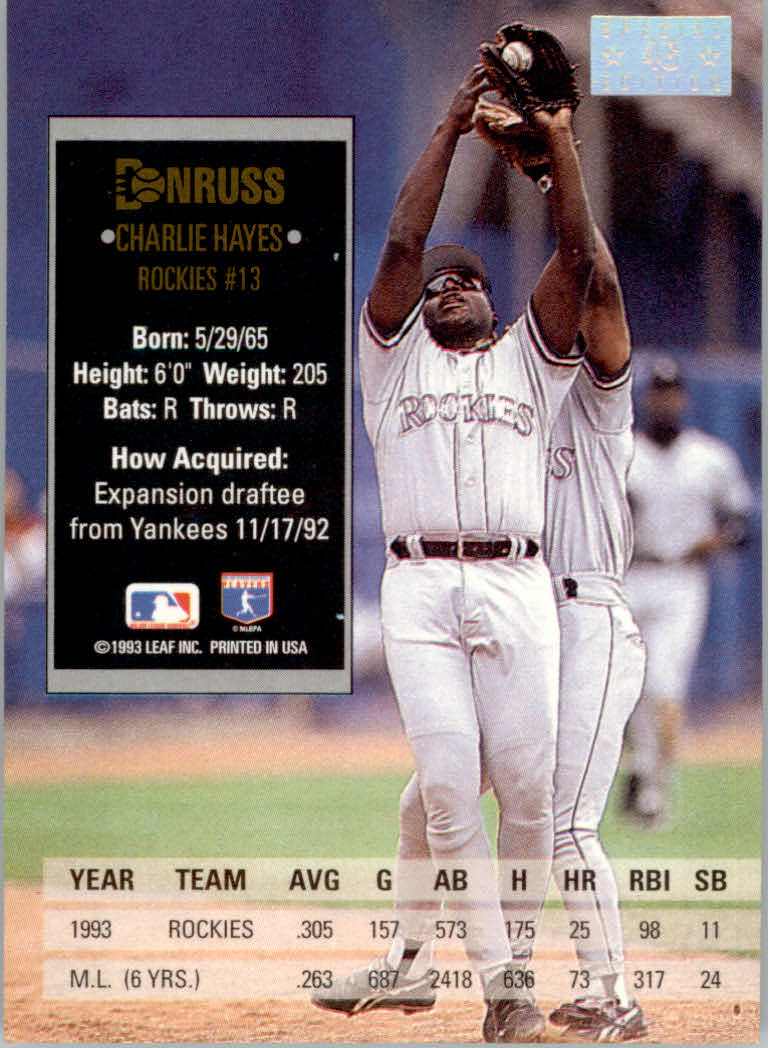 1994 Donruss Baseball "Special Edition" Insert Cards - Picture 93 of 199