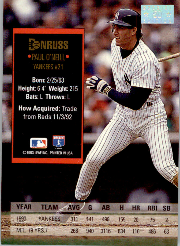 1994 Donruss Baseball "Special Edition" Insert Cards - Picture 101 of 199