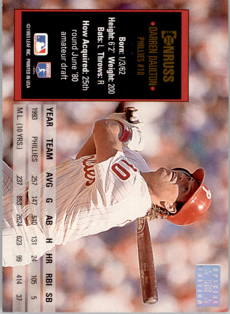 1994 Donruss Baseball "Special Edition" Insert Cards - Picture 107 of 199