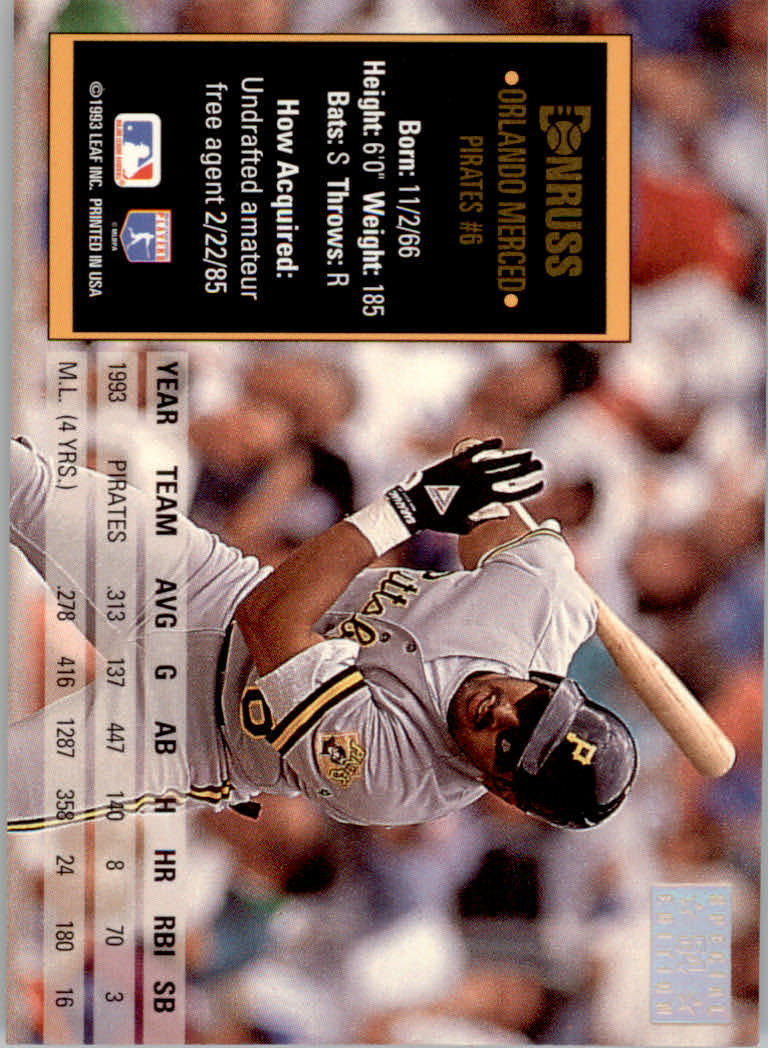 1994 Donruss Baseball "Special Edition" Insert Cards - Picture 109 of 199