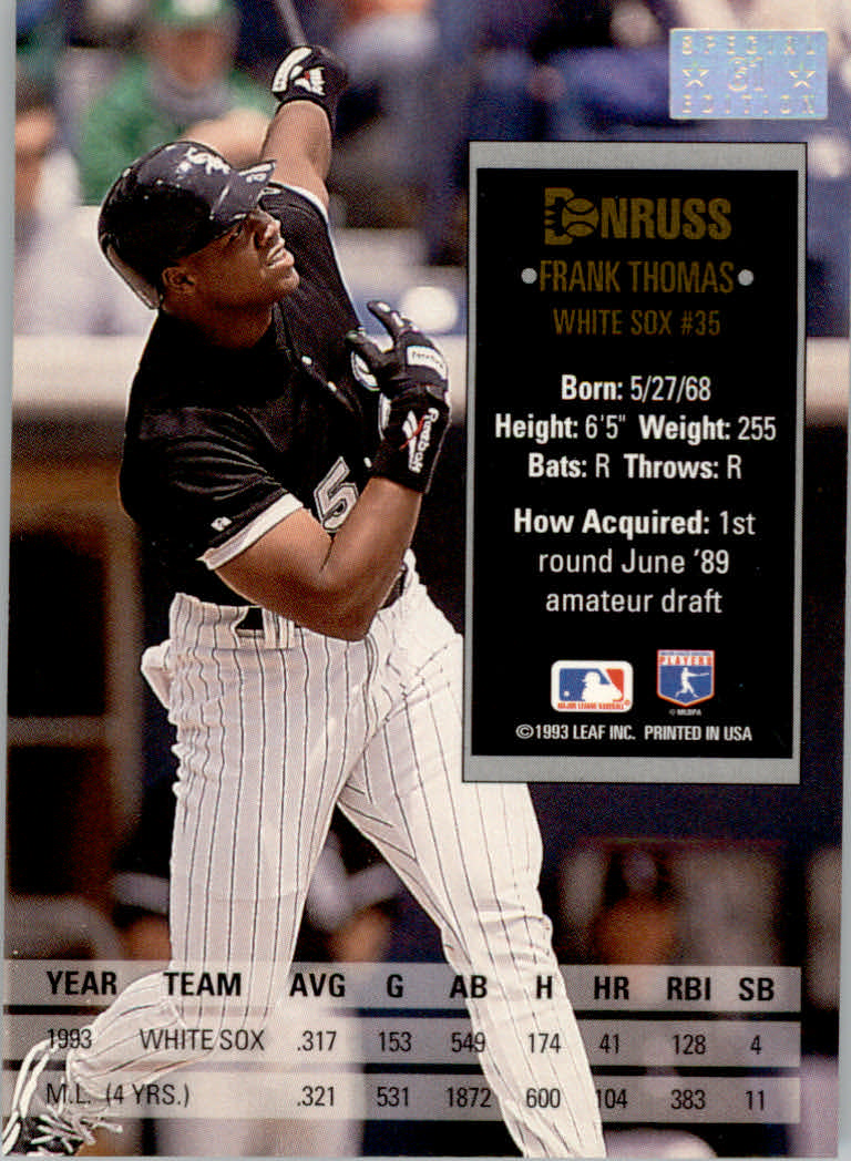 1994 Donruss Baseball "Special Edition" Insert Cards - Picture 123 of 199