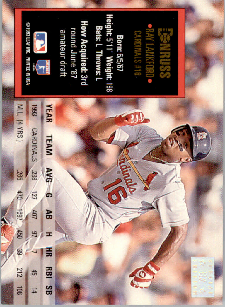 1994 Donruss Baseball "Special Edition" Insert Cards - Picture 175 of 199