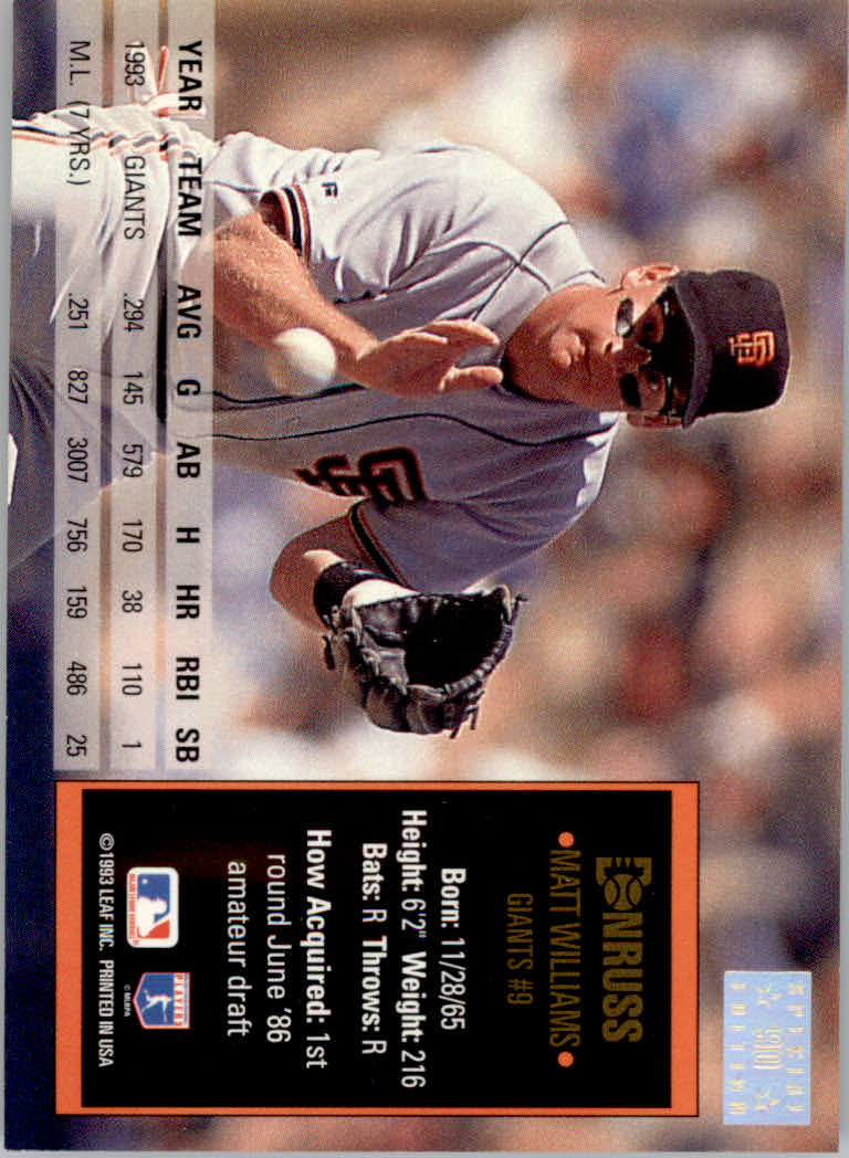 1994 Donruss Baseball "Special Edition" Insert Cards - Picture 181 of 199