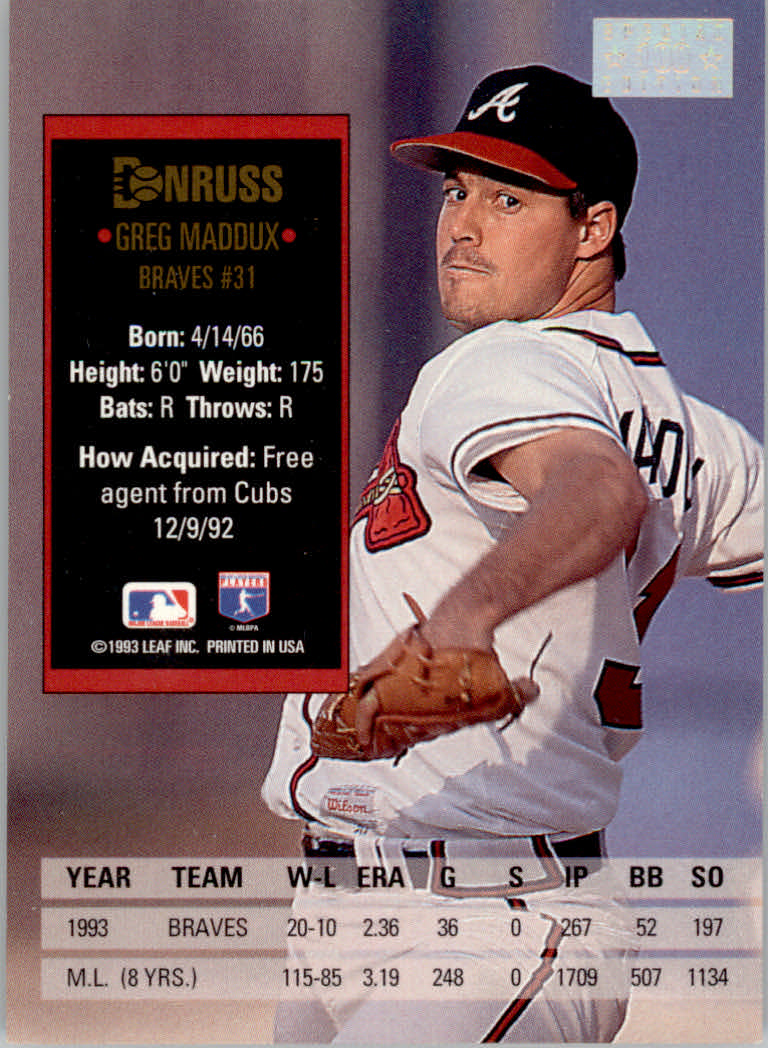 1994 Donruss Baseball "Special Edition" Insert Cards - Picture 199 of 199