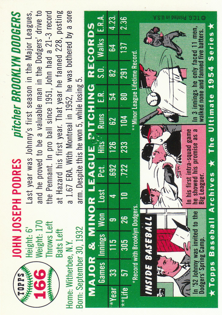 1994 Topps Archives 1954 Baseball - Picture 216 of 337