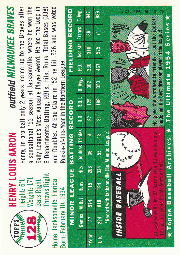 1994 Topps Archives 1954 Gold Baseball - Picture 57 of 94
