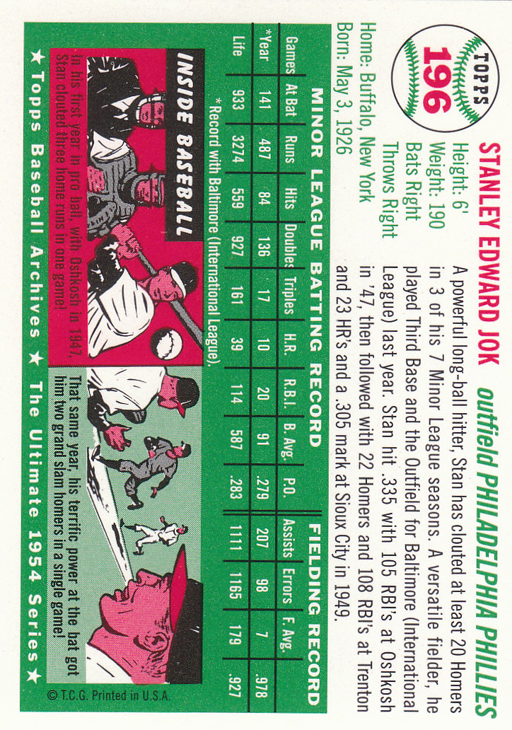 1994 Topps Archives 1954 Gold Baseball - Picture 82 of 94