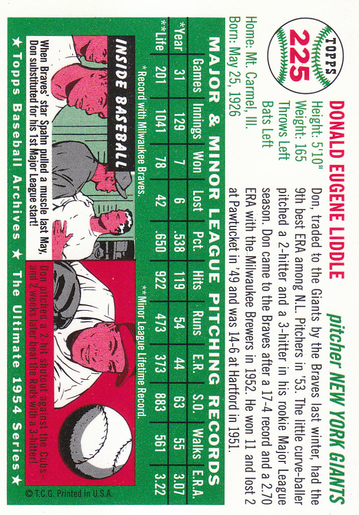 1994 Topps Archives 1954 Gold Baseball - Picture 90 of 94