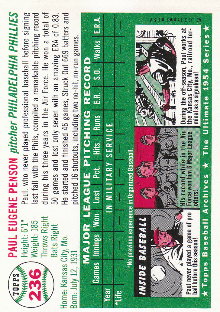 1994 Topps Archives 1954 Gold Baseball - Picture 92 of 94