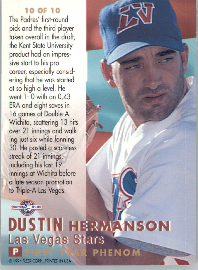 1994-95 Excel (Fleer) Minor League Baseball "Insert" Cards - Picture 31 of 71