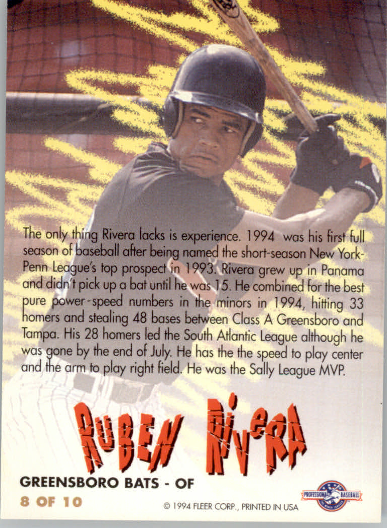 1994-95 Excel (Fleer) Minor League Baseball "Insert" Cards - Picture 15 of 71