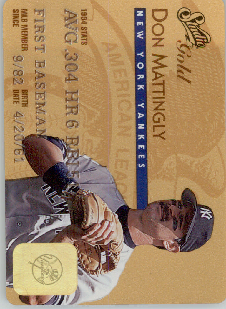 1995 Studio Baseball "Gold and Platinum Series" Insert Cards - Picture 6 of 63