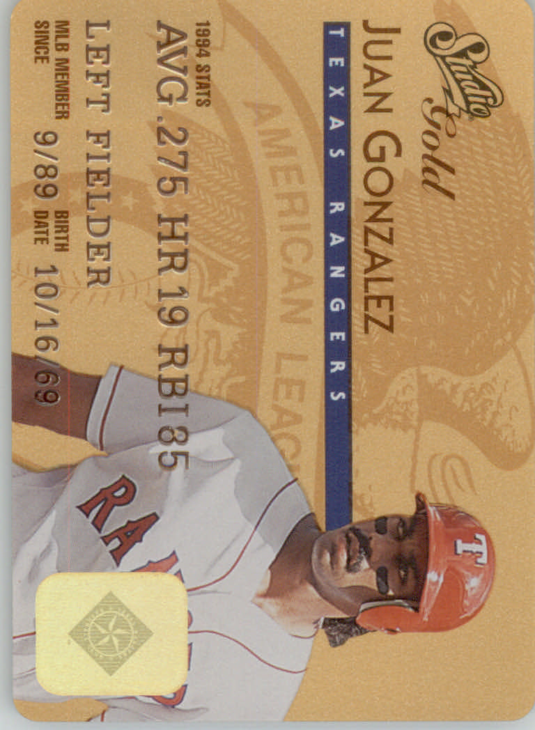 1995 Studio Baseball "Gold and Platinum Series" Insert Cards - Picture 32 of 63