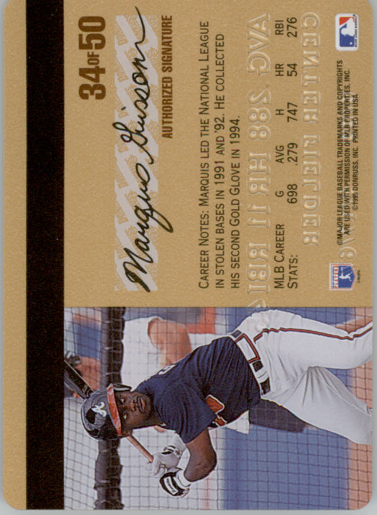 1995 Studio Baseball "Gold and Platinum Series" Insert Cards - Picture 45 of 63