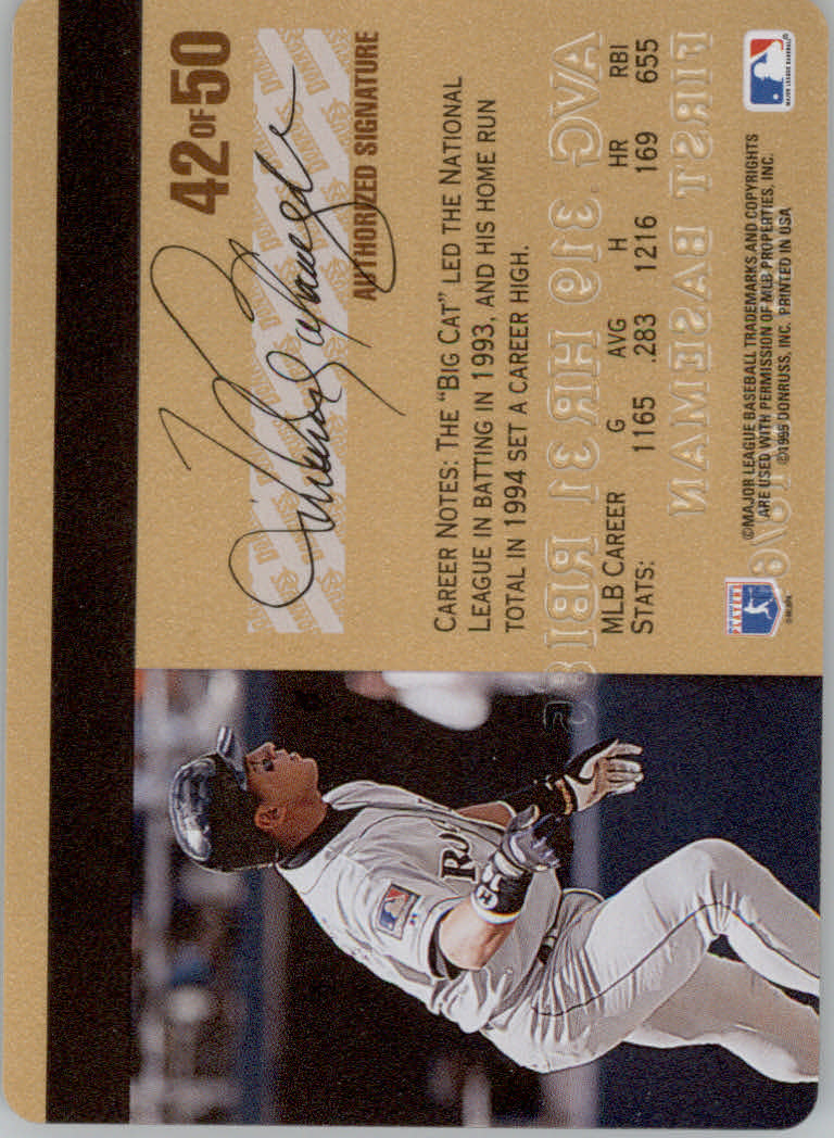 1995 Studio Baseball "Gold and Platinum Series" Insert Cards - Picture 57 of 63