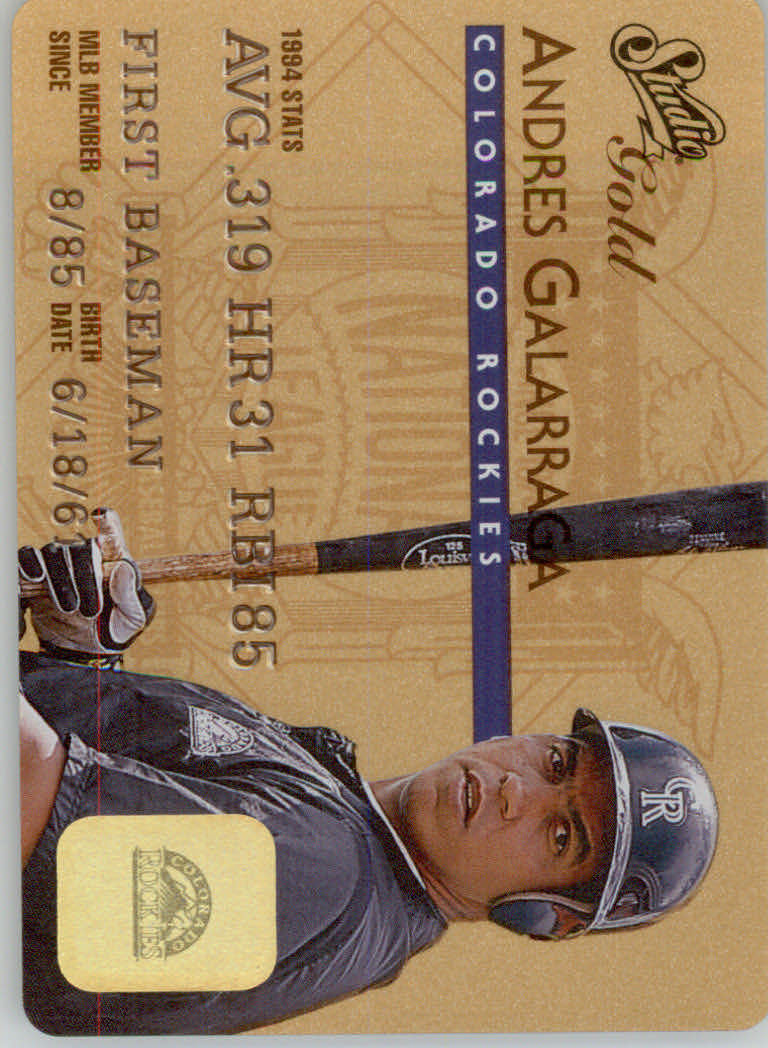 1995 Studio Baseball "Gold and Platinum Series" Insert Cards - Picture 56 of 63