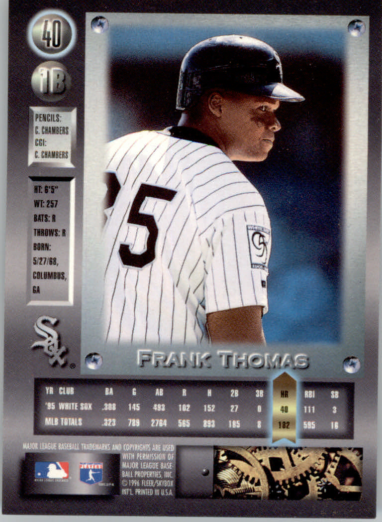 1996 Metal Universe Baseball "Platinum" Parallel Cards - Picture 17 of 95
