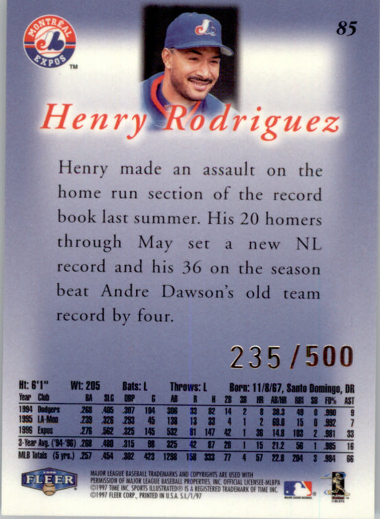 1997 Sports Illustrated (Fleer) Baseball "Extra Edition" Parallel Cards - Picture 7 of 9