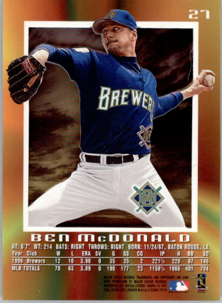 1997 E-X2000 Baseball "Main Set" Cards - Picture 34 of 110