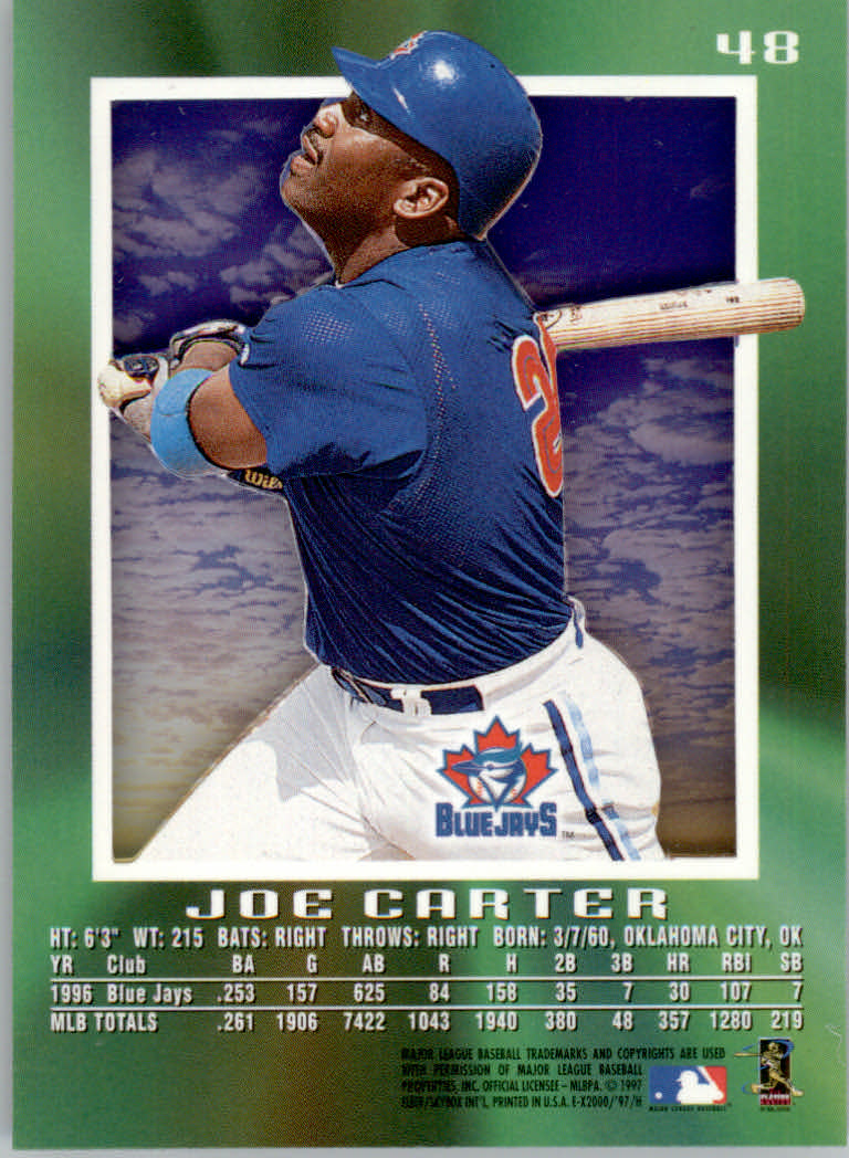 1997 E-X2000 Baseball "Main Set" Cards - Picture 58 of 110