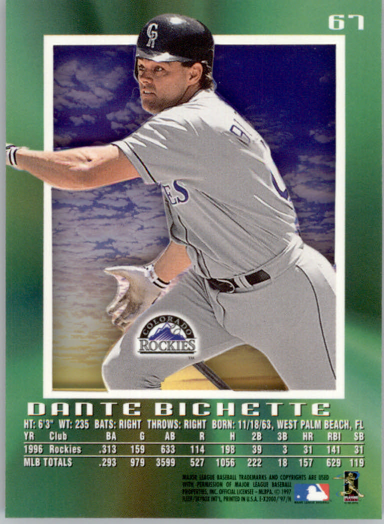 1997 E-X2000 Baseball "Main Set" Cards - Picture 84 of 110
