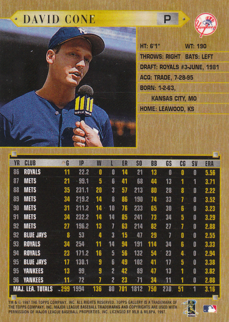 1997 Topps Gallery Baseball - Picture 67 of 77
