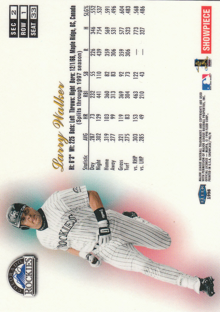 1998 Flair Showcase (Fleer) Baseball "Row 1" Parallel Cards - Picture 11 of 39