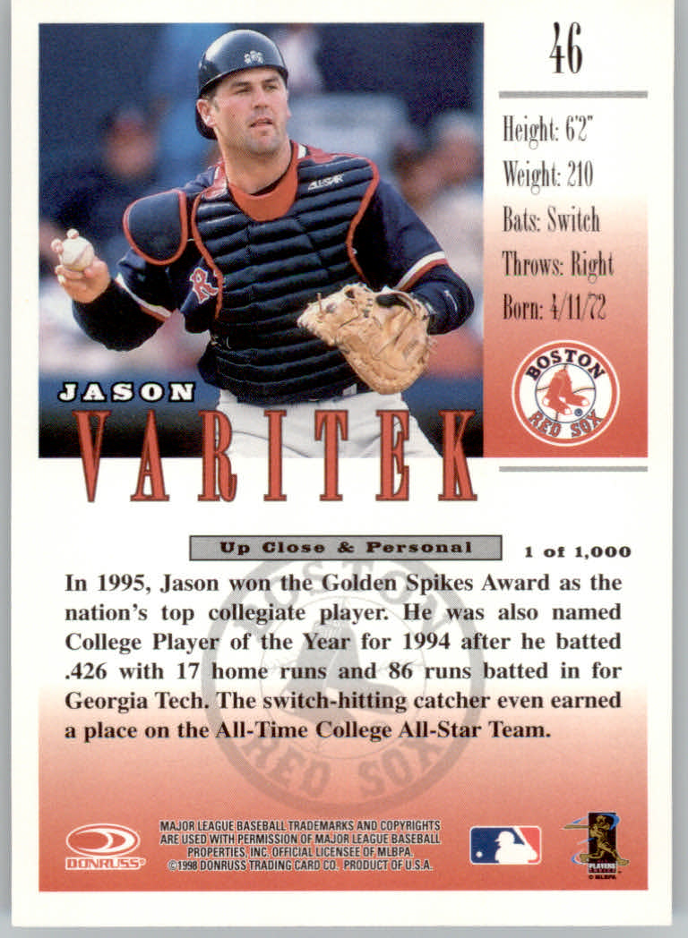 Tarjetas paralelas de béisbol de estudio 1998 "pruebas de prensa doradas/plateadas" - Imagen 9 de 17