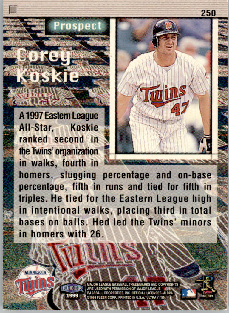 1999 Ultra (Fleer) Baseball "Main Set" Cards - Picture 501 of 501