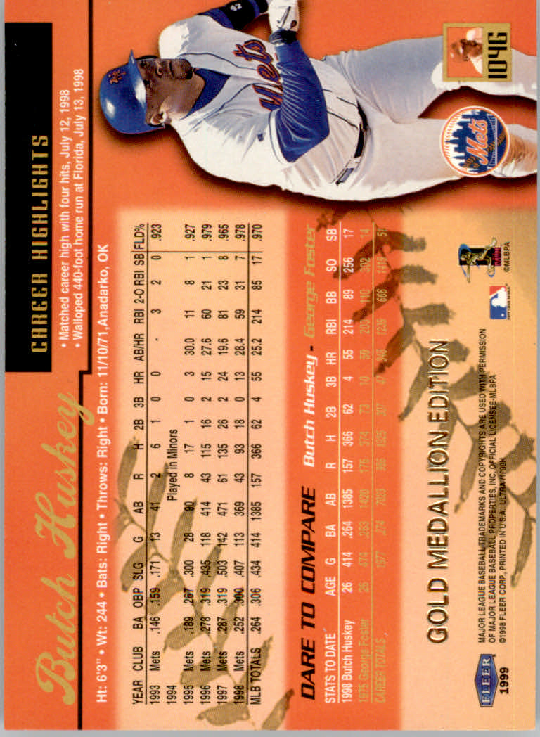 1999 Ultra (Fleer) Baseball "Gold and Platinum Medallion" Parallel Cards - Picture 108 of 224