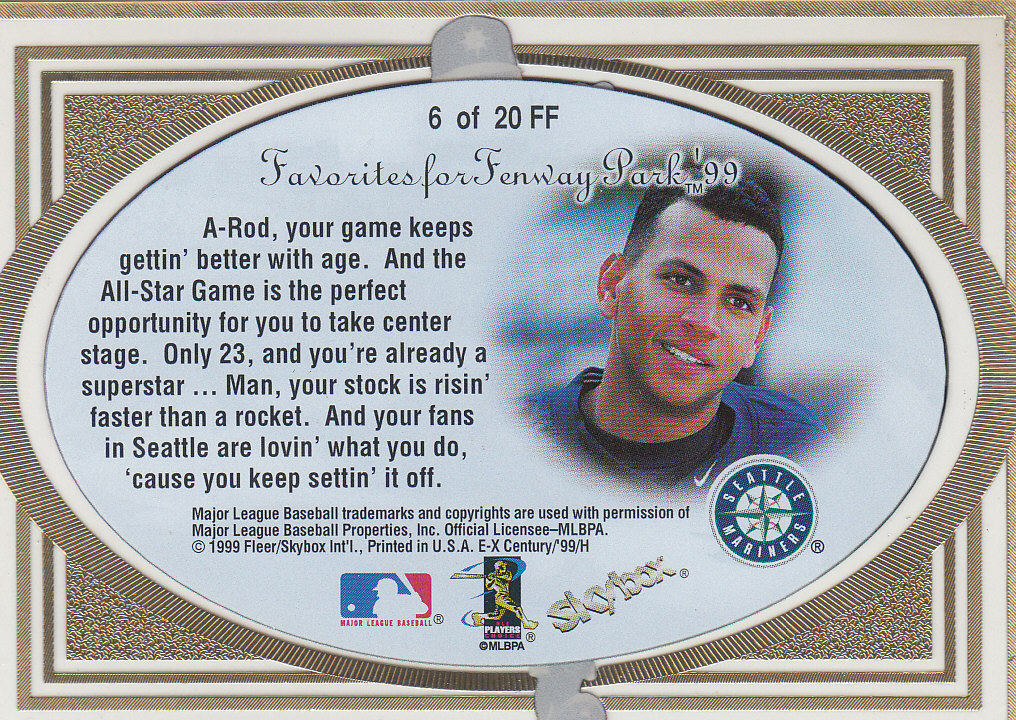 1999 E-X Century Baseball "Insert and Parallel" Cards - Picture 15 of 22