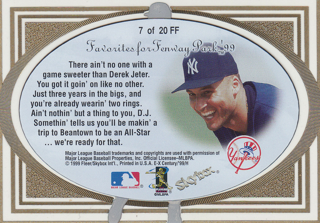 1999 E-X Century Baseball "Insert and Parallel" Cards - Picture 17 of 22