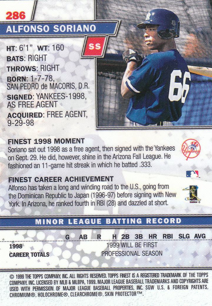 1999 Finest Baseball Part 1 - Picture 471 of 481