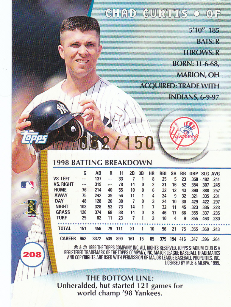 1999 Stadium Club Baseball Part 3 Insert and Parallel Cards - Picture 63 of 85
