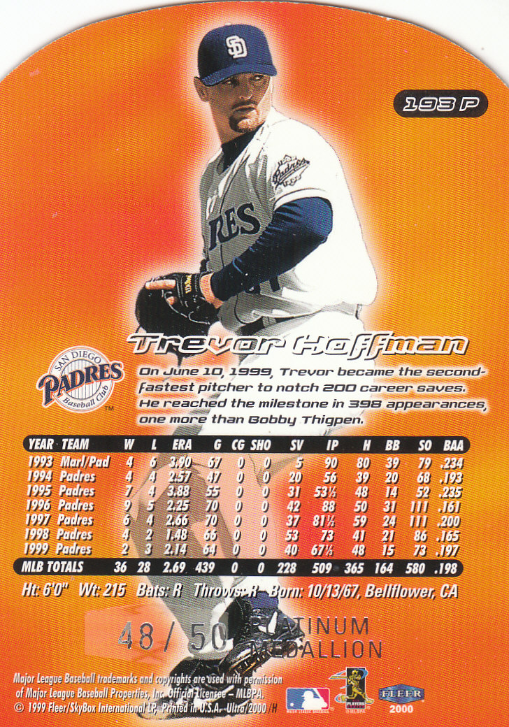 2000 Ultra (Fleer) Baseball "Gold and Platinum Medallion" Parallel Cards - Picture 323 of 323